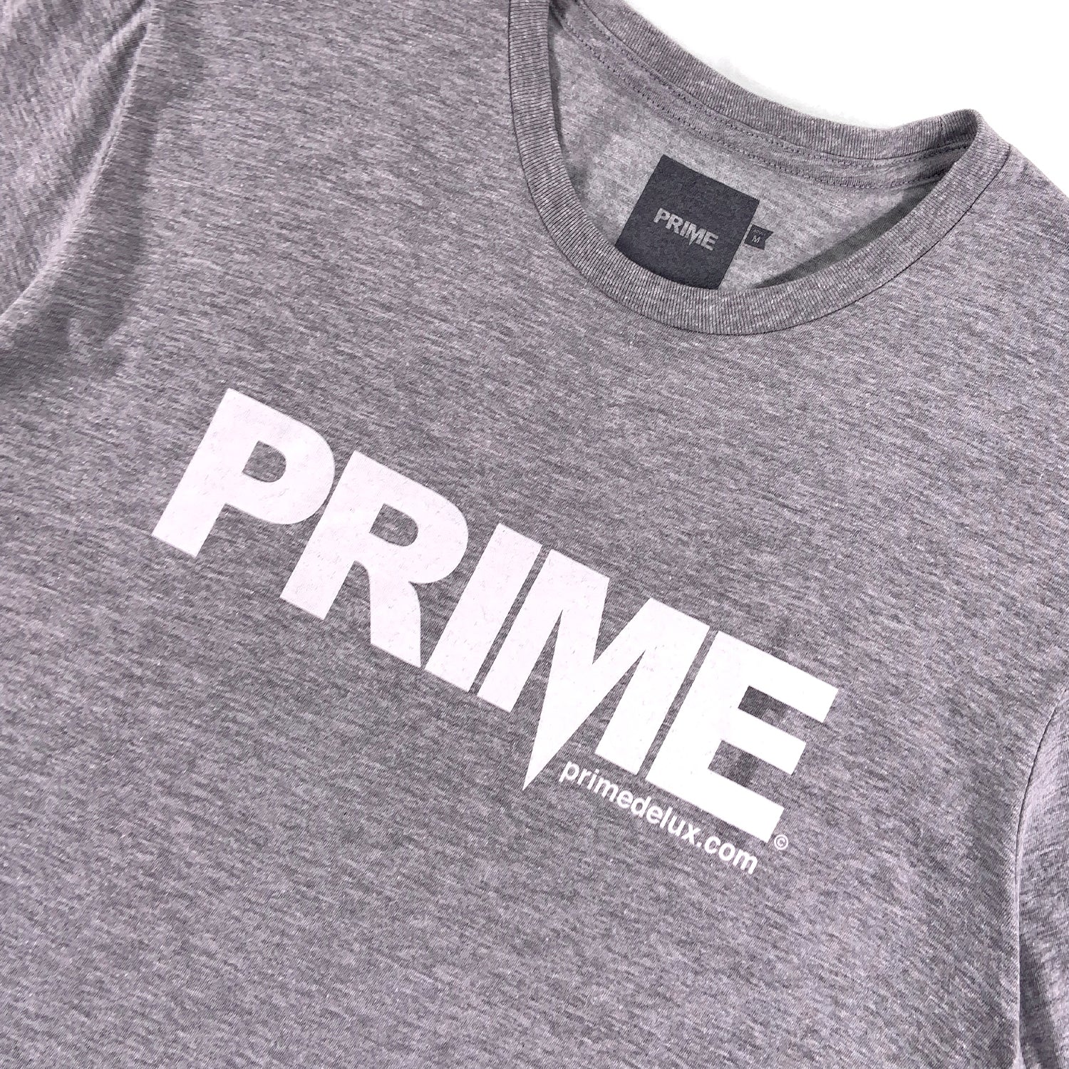 PRIME DELUX OG PREMIUM SHORT SLEEVE T-SHIRT - SPORT GREY / WHITE - Prime Delux Store