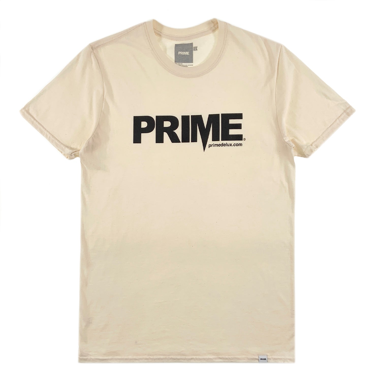 PRIME DELUX OG PREMIUM SHORT SLEEVE T-SHIRT - NATURAL / BLACK - Prime Delux Store