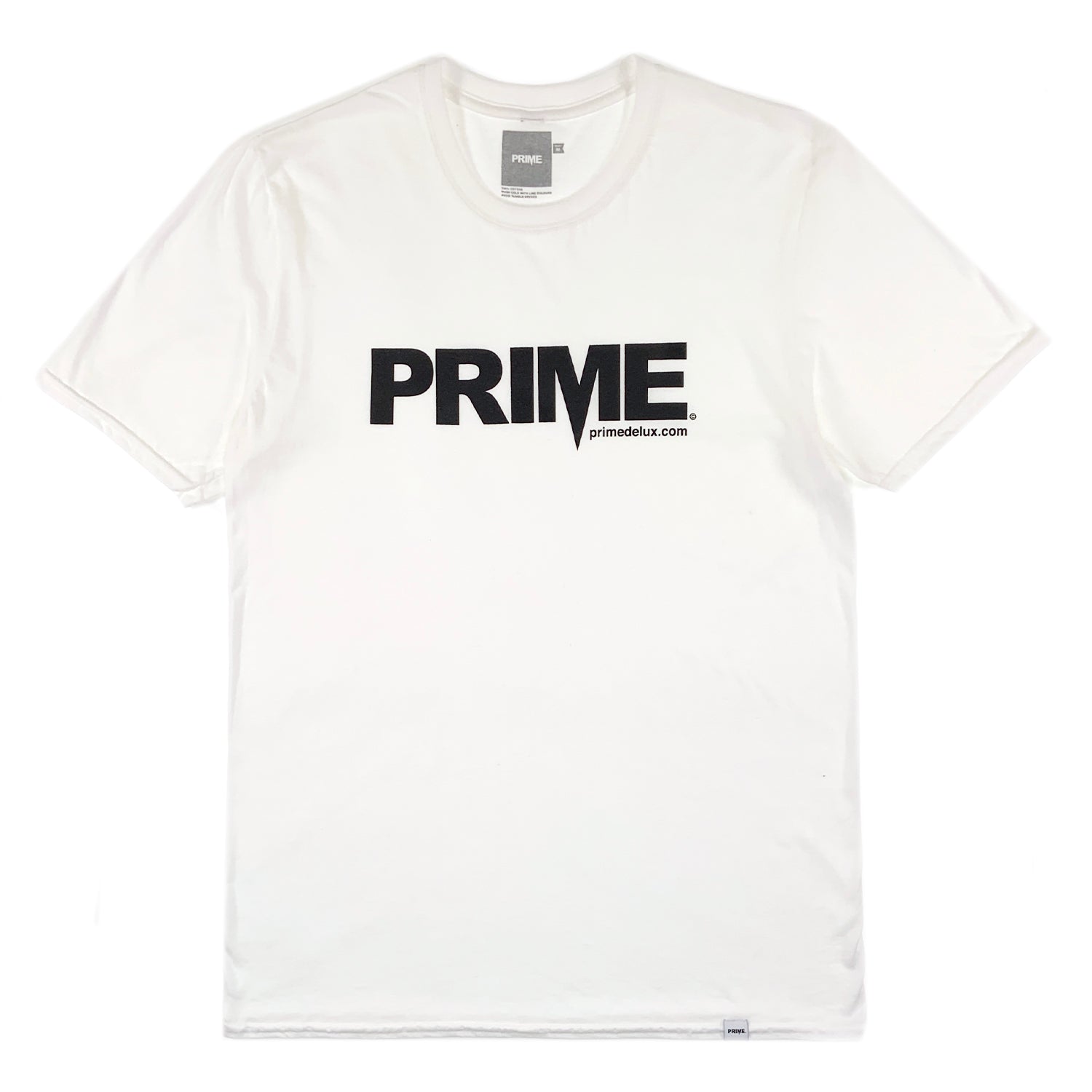 PRIME DELUX OG PREMIUM SHORT SLEEVE T-SHIRT- WHITE / BLACK - Prime Delux Store
