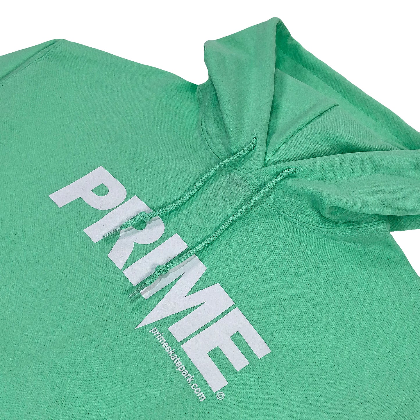 Prime Delux OG Logo Hooded Sweat - Mint / White - Prime Delux Store