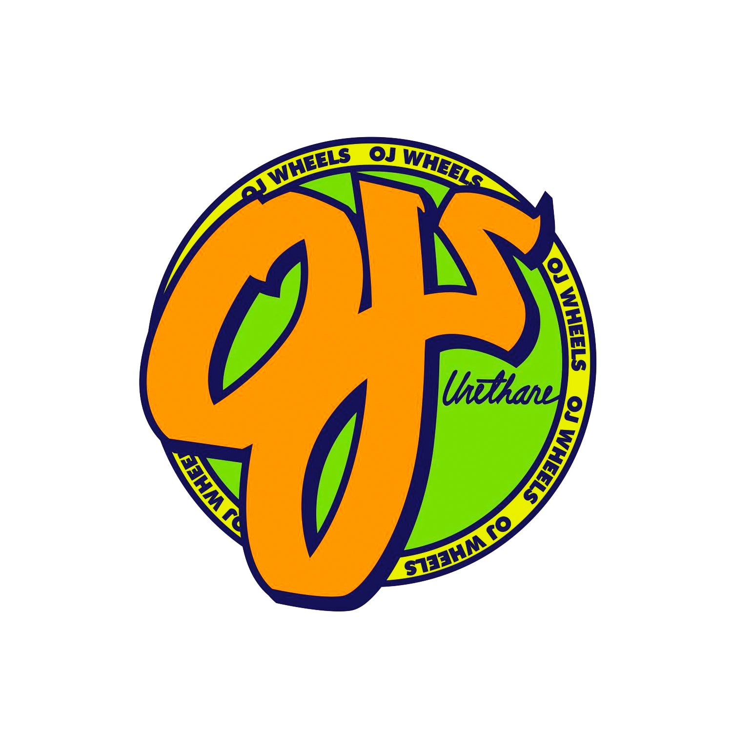 OJ Logo Sticker 3" - Orange / Green - Prime Delux Store