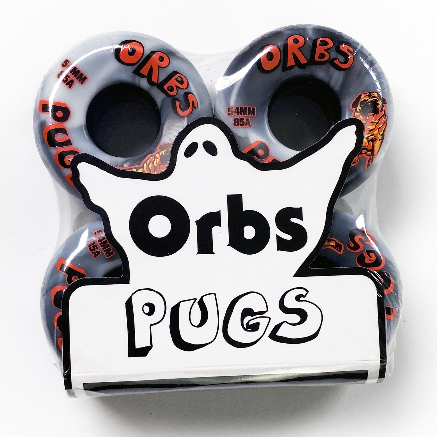 Orbs - 54mm - Pugs 85A Soft Wheels - Black / White - Prime Delux Store
