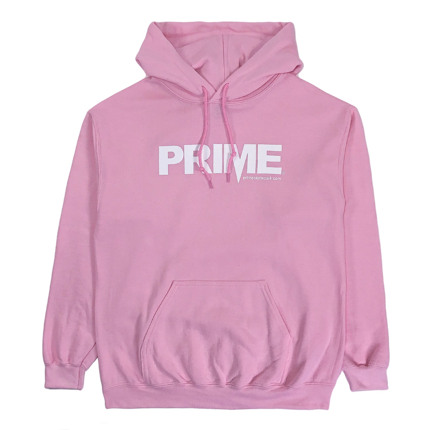 Prime Delux OG Logo Hooded Sweat - Light Pink / White - Prime Delux Store