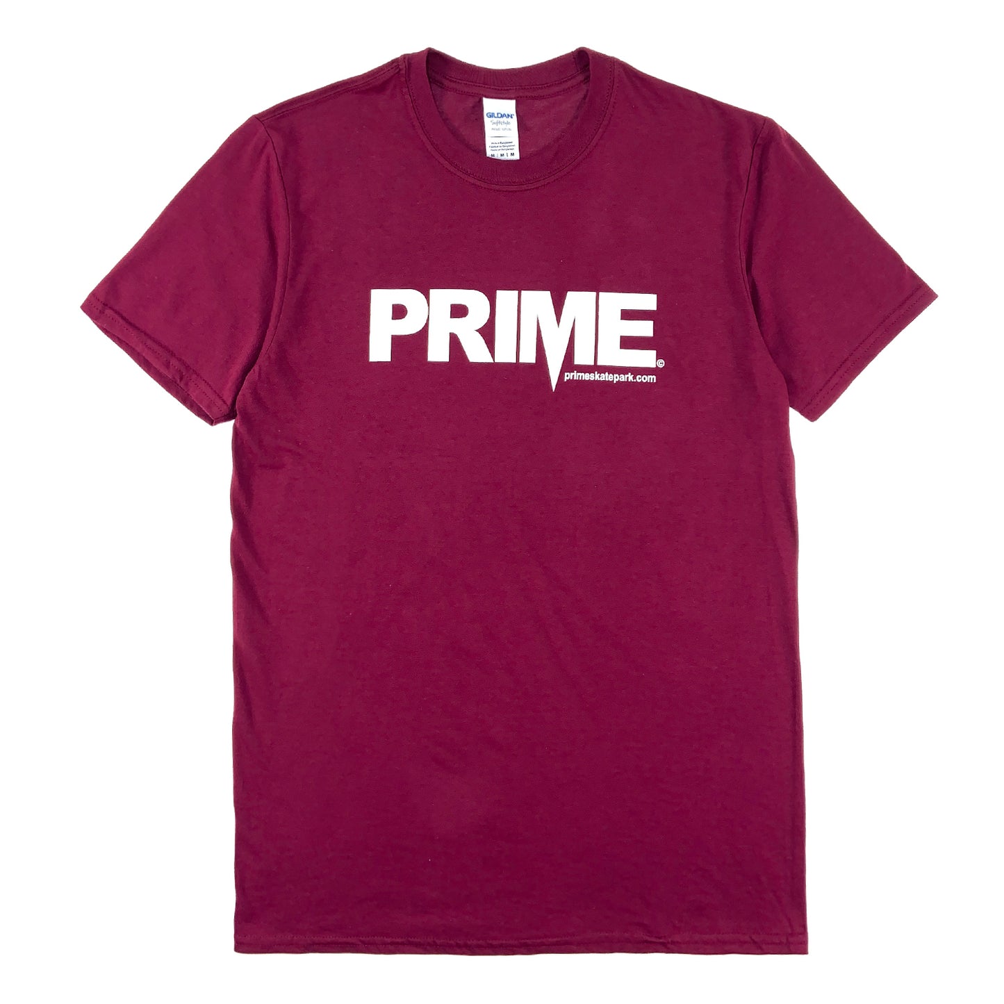 Prime Delux OG Logo T Shirt - Maroon / White - Prime Delux Store