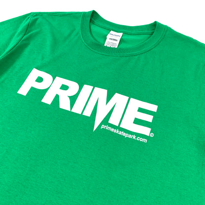 Prime Delux OG Logo T Shirt - Green / White - Prime Delux Store
