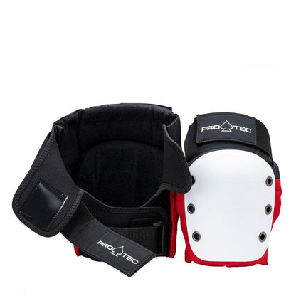 Pro-Tec Street Knee Open Back Pads Red/White/Black Adult - Prime Delux Store