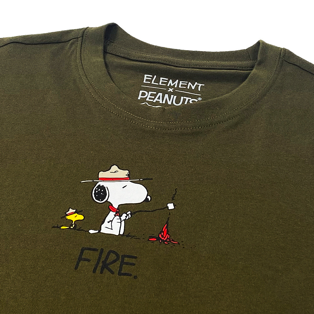 Peanuts Element Fire SS T-Shirt - Army - Prime Delux Store