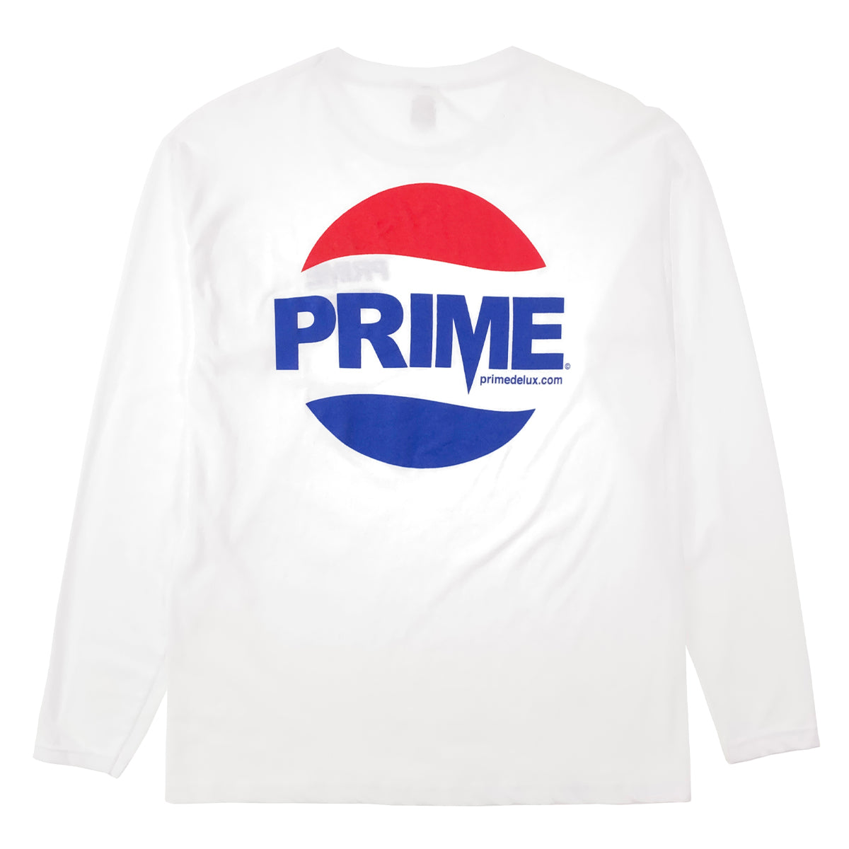 Prime Delux Prepsi Logo Long Sleeve T Shirt - White - Prime Delux Store