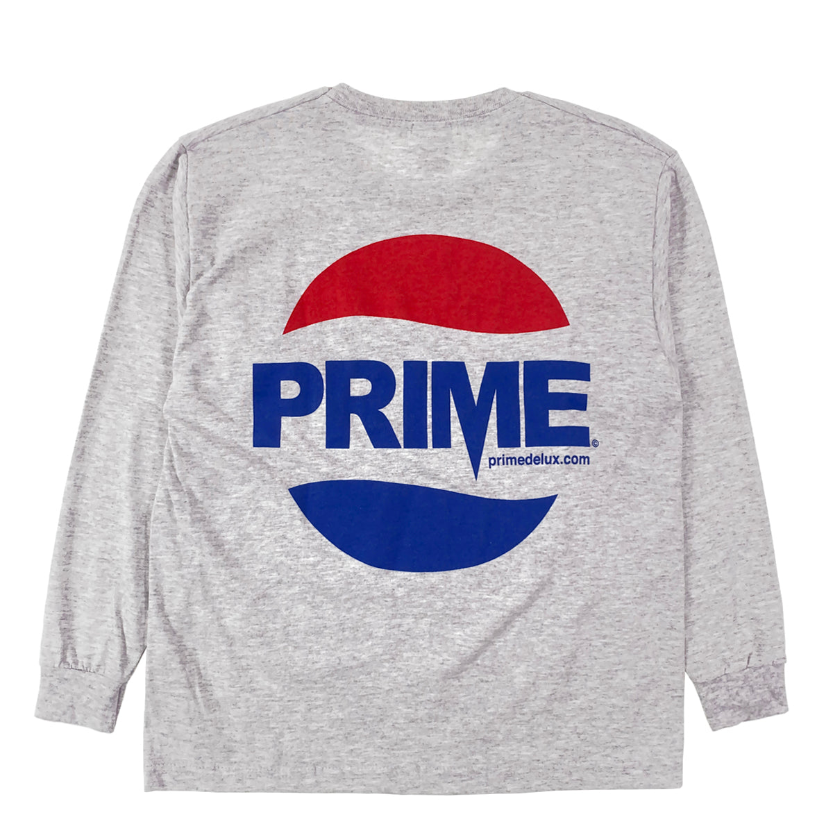 Prime Delux Prepsi Logo Kids Long Sleeve T Shirt - Heather Grey - Prime Delux Store