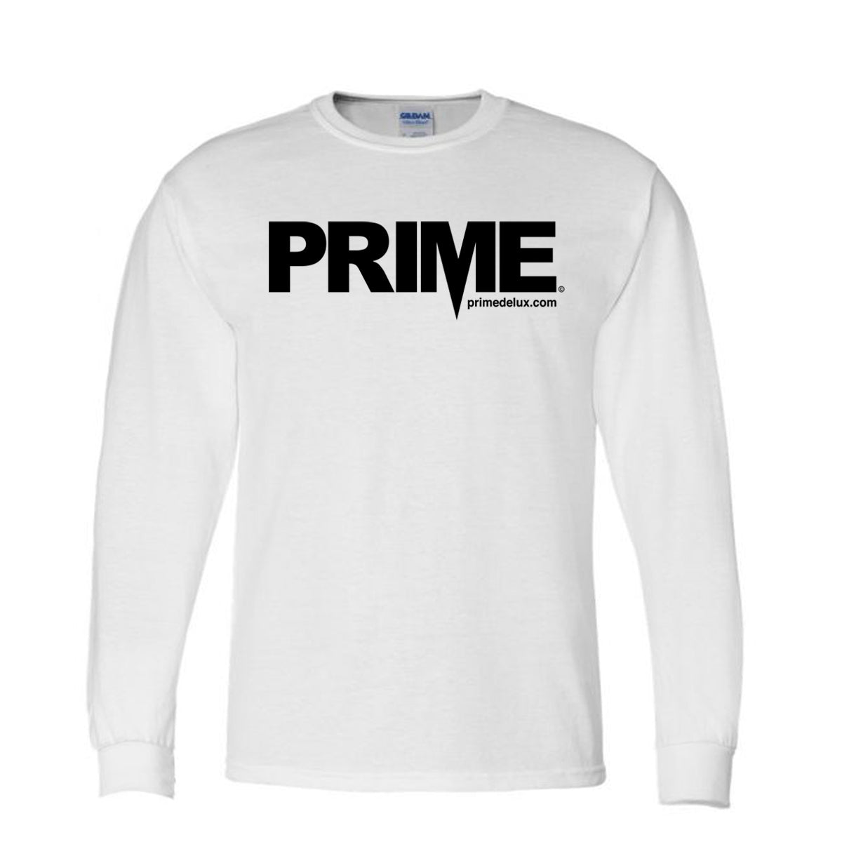 Prime Delux OG Logo Kids Long Sleeve T Shirt - White / Black - Prime Delux Store
