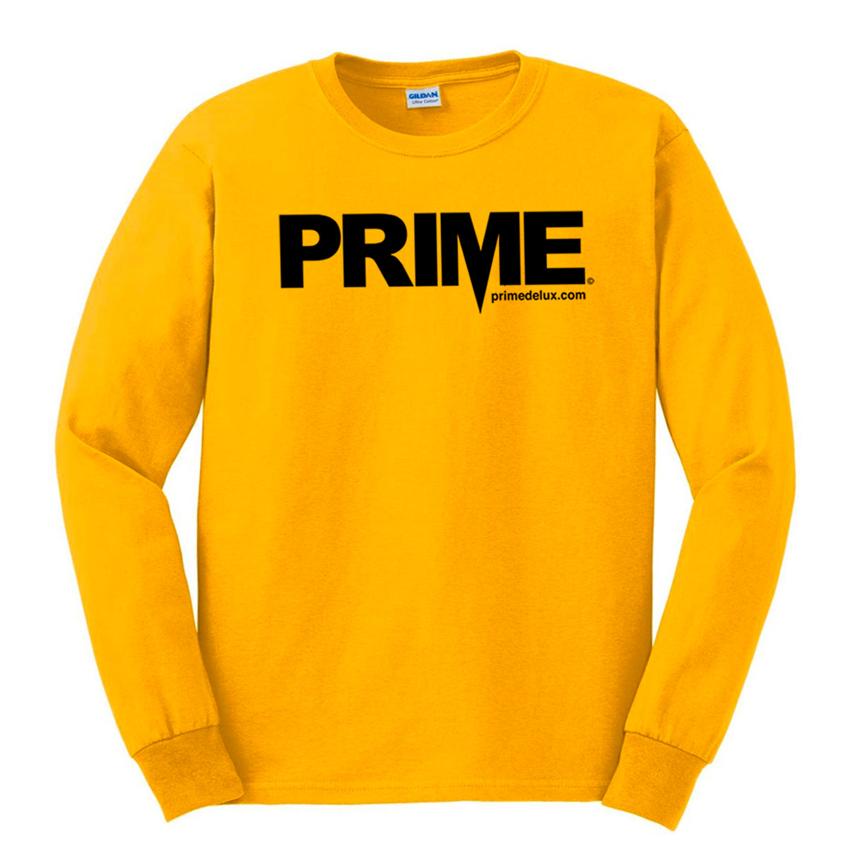 Prime Delux OG Logo Long Sleeve T Shirt - Taxi Yellow / Black - Prime Delux Store