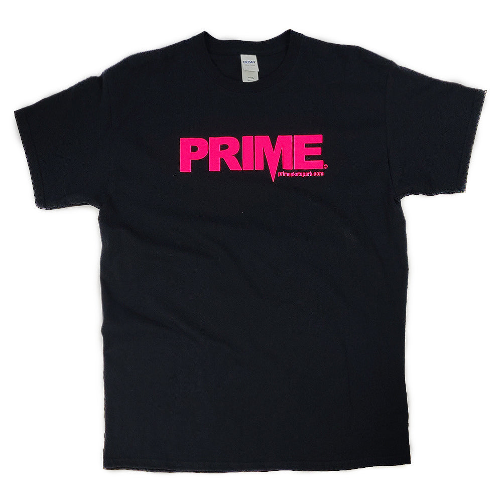 Prime Delux OG Logo T Shirt - Black / Neon Pink - Prime Delux Store