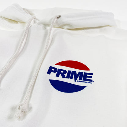 Prime Delux Prepsi Logo Hooded Sweat - White - Prime Delux Store