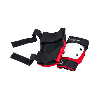Pro-Tec Street Knee / Elbow Pad Set - Red / White / Black - Prime Delux Store