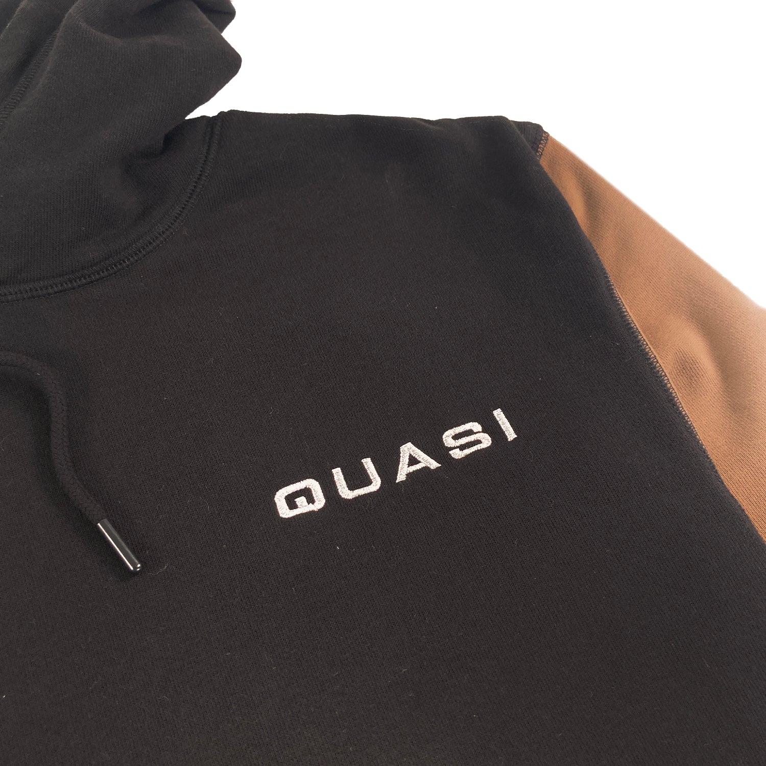 Quasi Blockhead Hooded Sweat  - Black / Taupe - Prime Delux Store