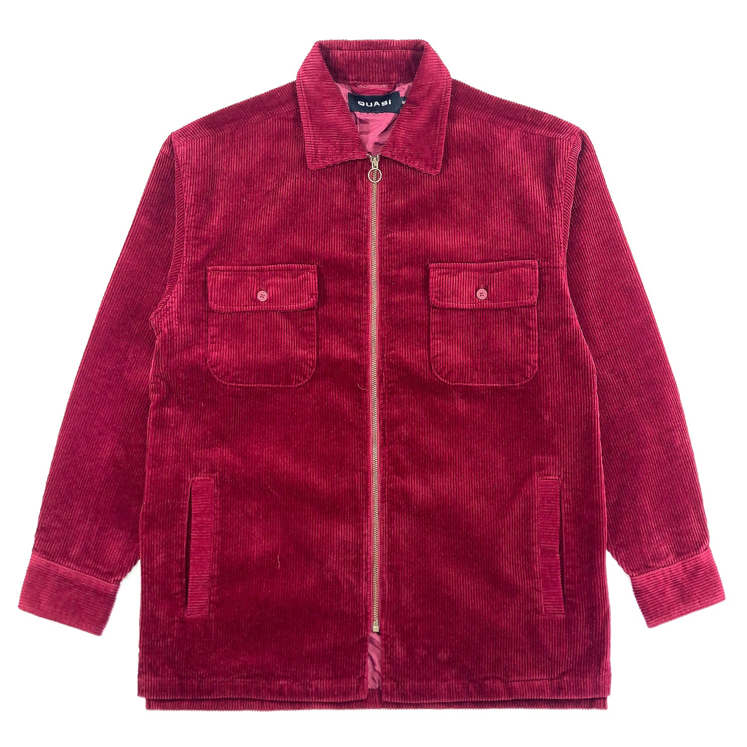 Quasi Corduroy Shirt Jacket - Burgundy - Prime Delux Store