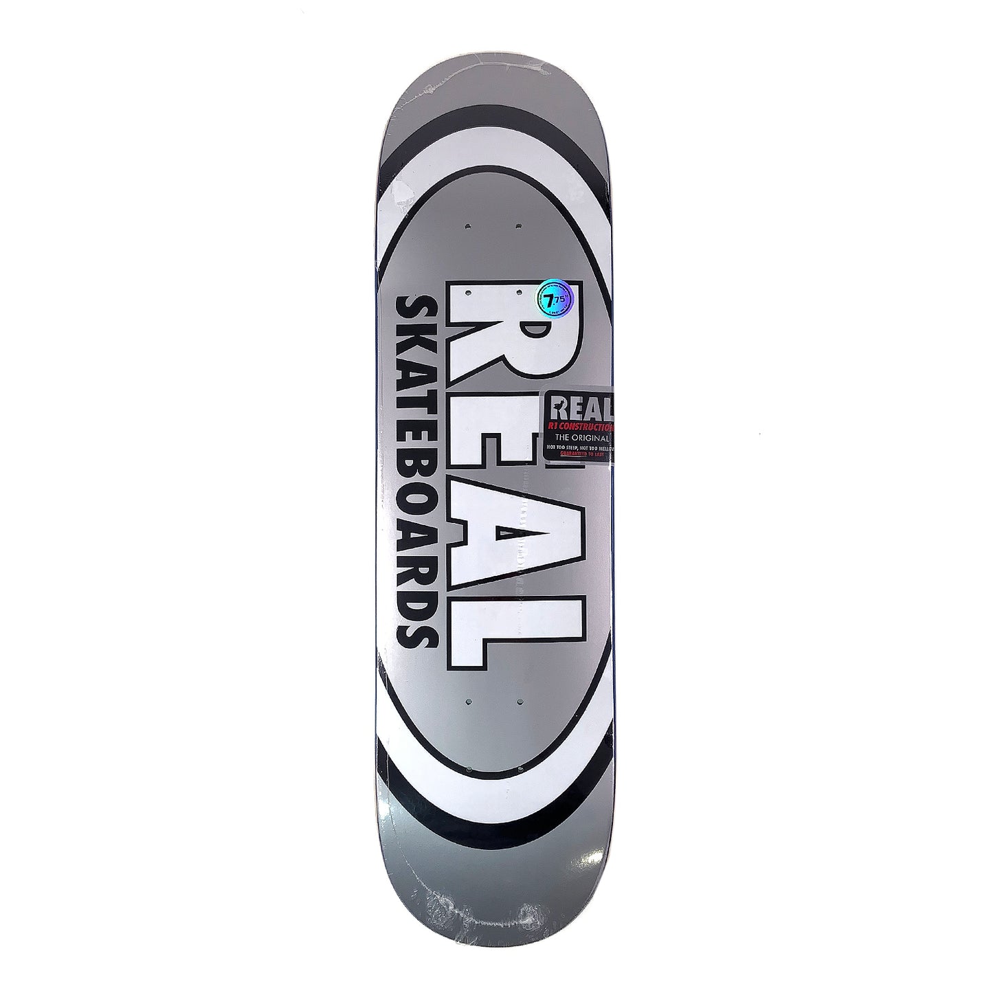 Real - 7.75" - Team Classic Oval Mid Deck - Silver - Prime Delux Store