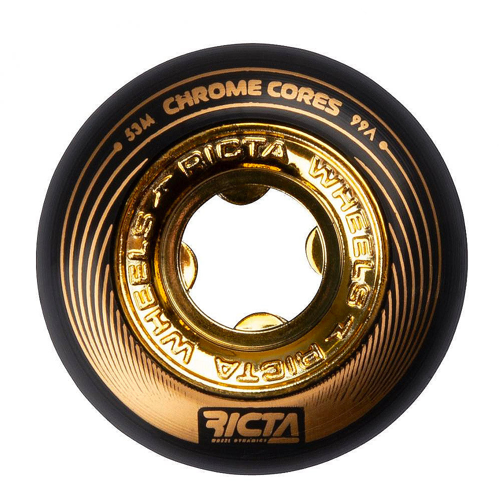 Ricta Wheels Chrome Core 99a 53mm - Black / Gold - Prime Delux Store
