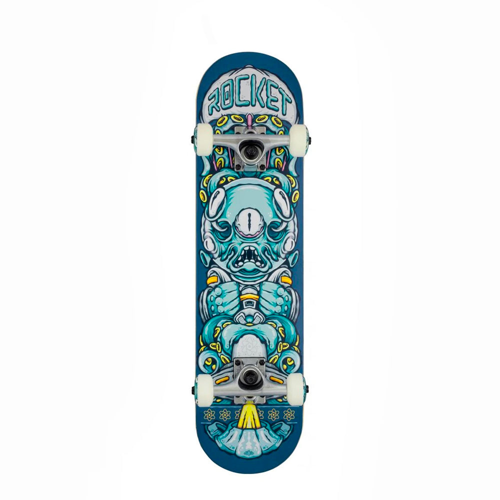 Rocket 7.375" Mini Alien Pile-Up Complete Skateboard - Blue - Prime Delux Store