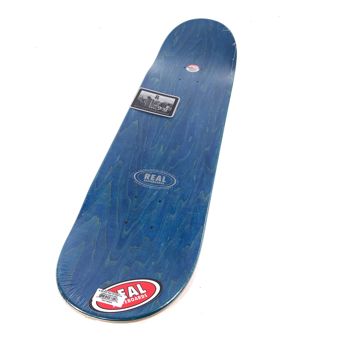 Real - 8.06" - Team Oval Pearl Patterns Deck - Blue Stain - Prime Delux Store