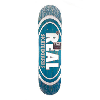 Real - 8.06" - Team Oval Pearl Patterns Deck - Blue Stain - Prime Delux Store