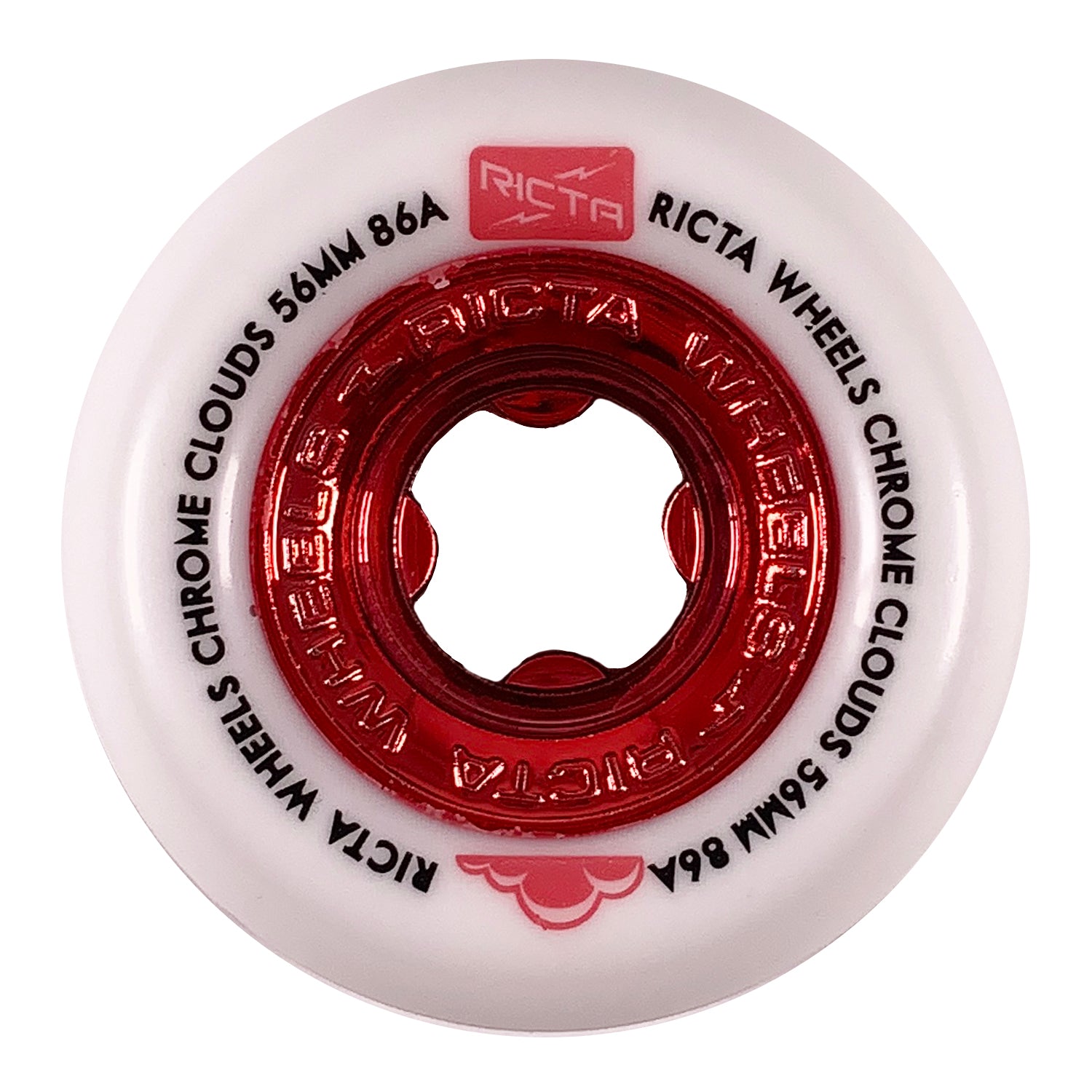 Ricta Wheels - 56mm - Chrome Clouds 86a - Red - Prime Delux Store