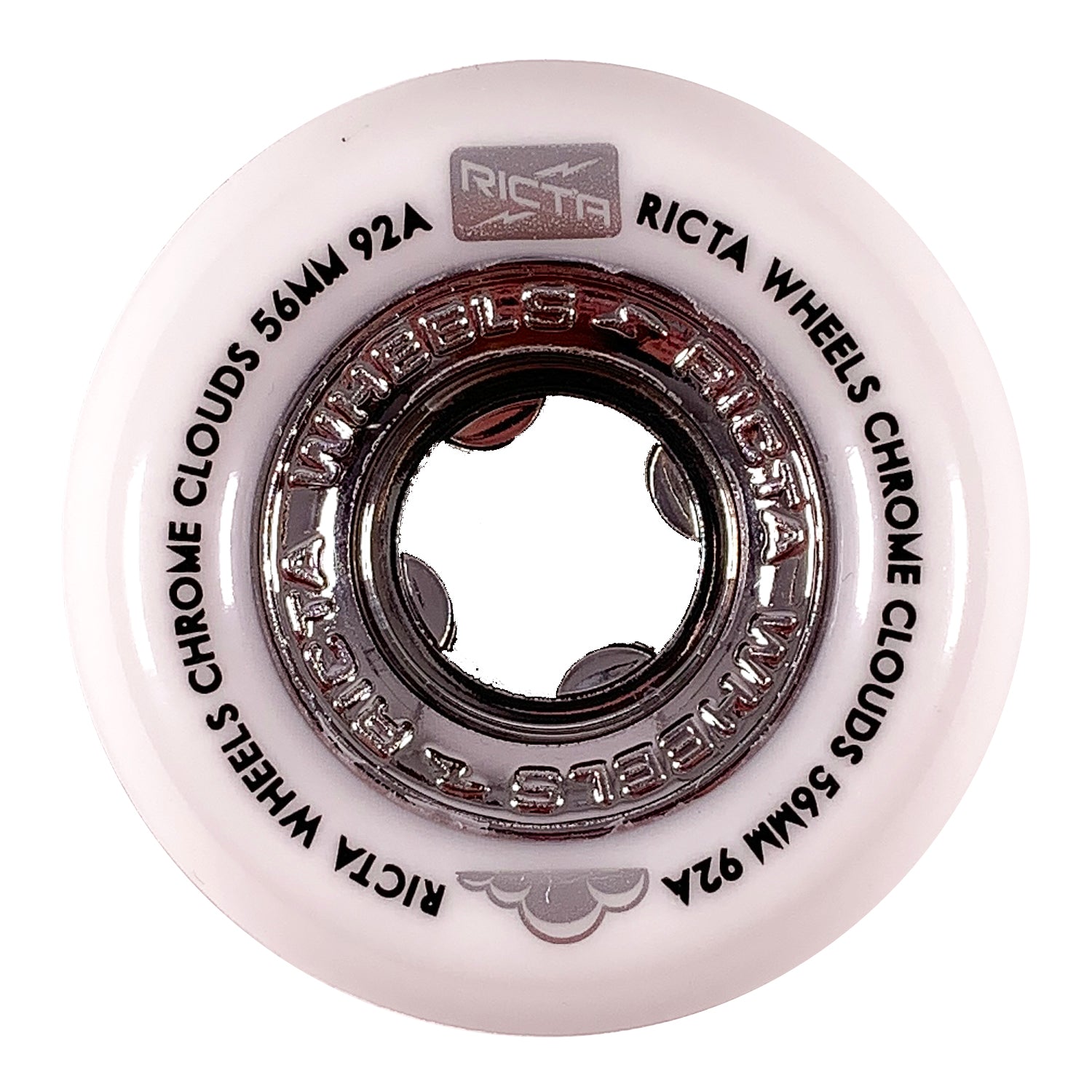 Ricta Wheels - 56mm - Chrome Clouds 92a - White / Black - Prime Delux Store