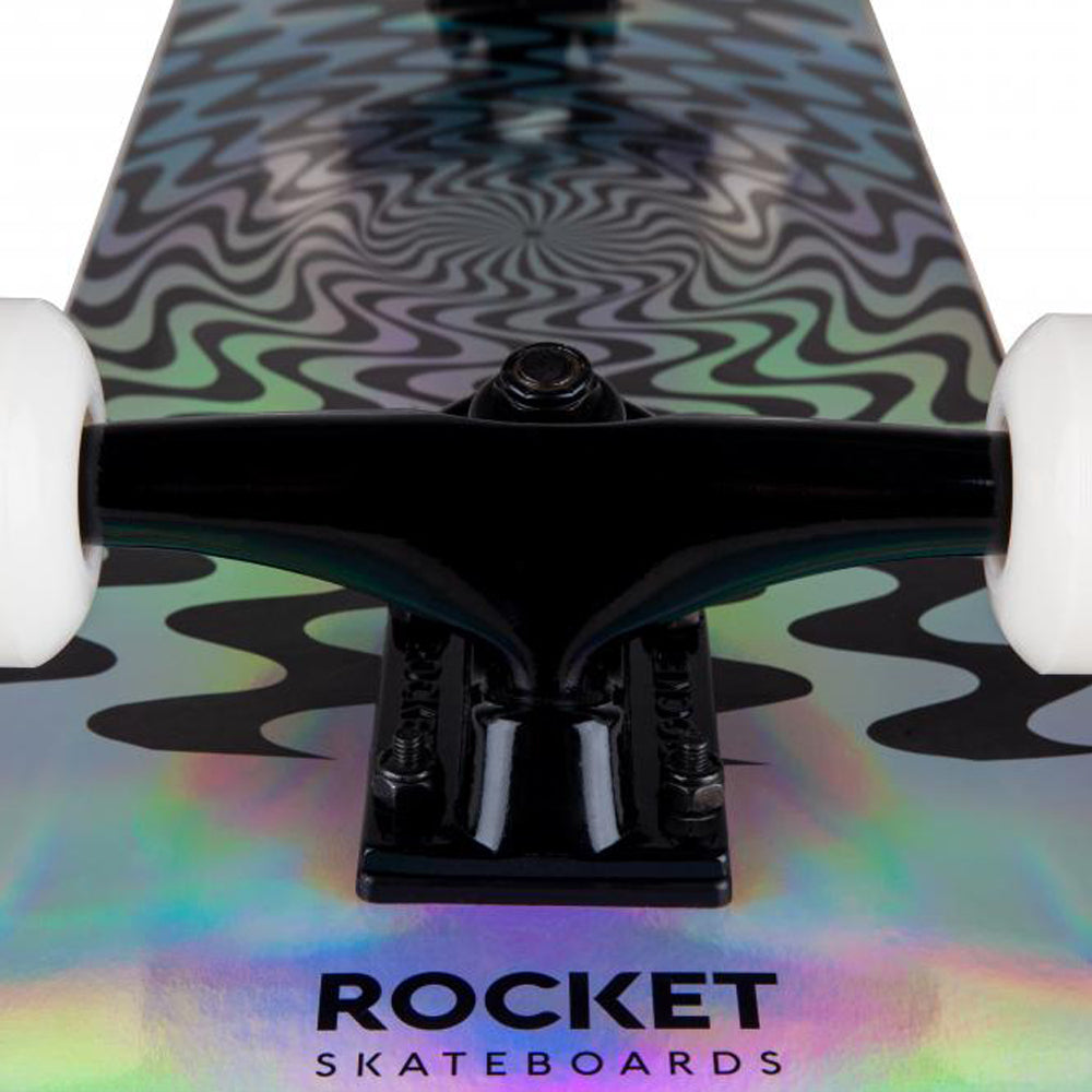 Rocket - 8" - Warp Foil Complete Skateboard - Silver - Prime Delux Store