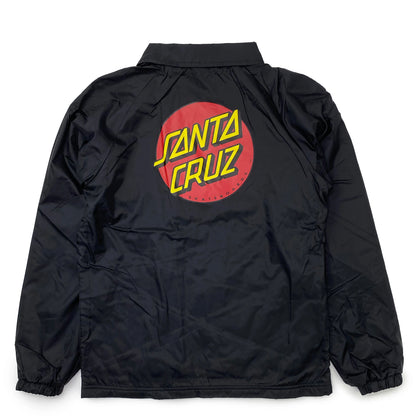 Santa Cruz Youth Classic Dot Coach Jacket - Black - Prime Delux Store