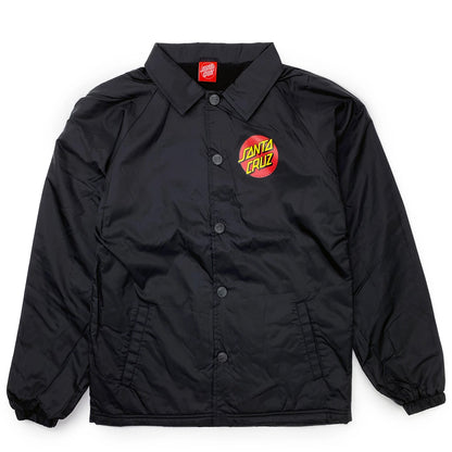 Santa Cruz Youth Classic Dot Coach Jacket - Black - Prime Delux Store