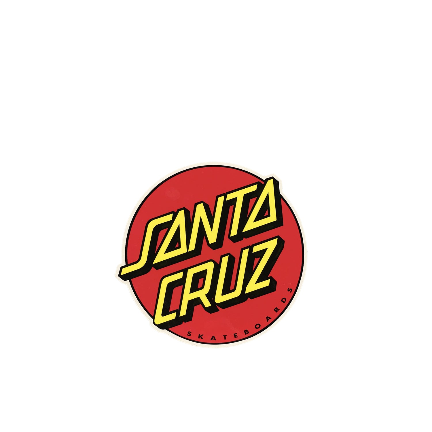Santa Cruz 3" Classic Dot Logo Sticker - Red - Prime Delux Store