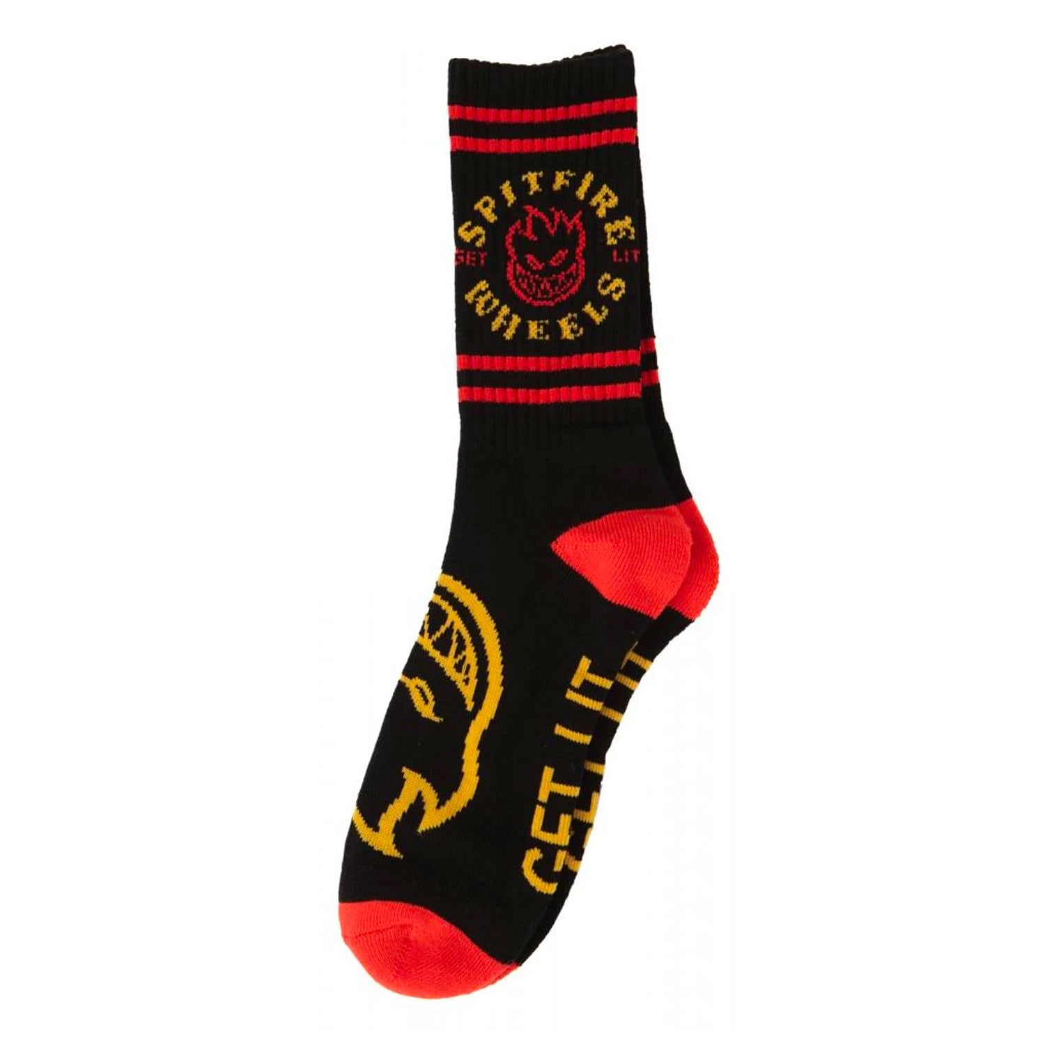 Spitfire Socks Classic Bighead - Black / Red / Gold - Prime Delux Store