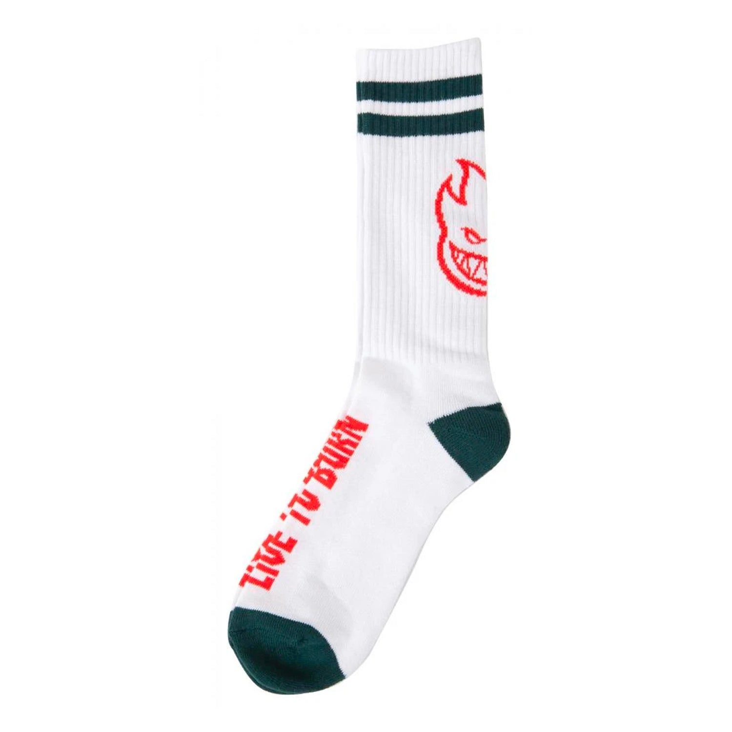 Spitfire Socks Sf Heads Up - White / Deep Teal / Red - Prime Delux Store