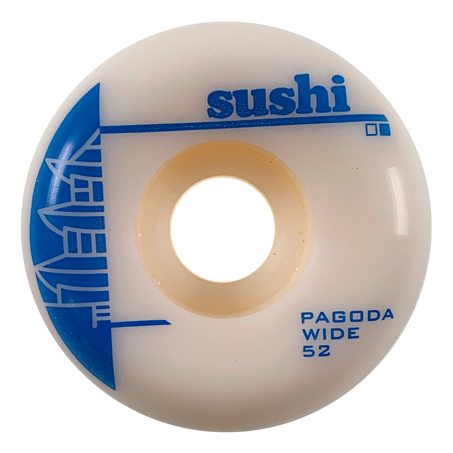 Sushi Wheels - 52mm - 99a - Pagoda Wide - White / Blue - Prime Delux Store