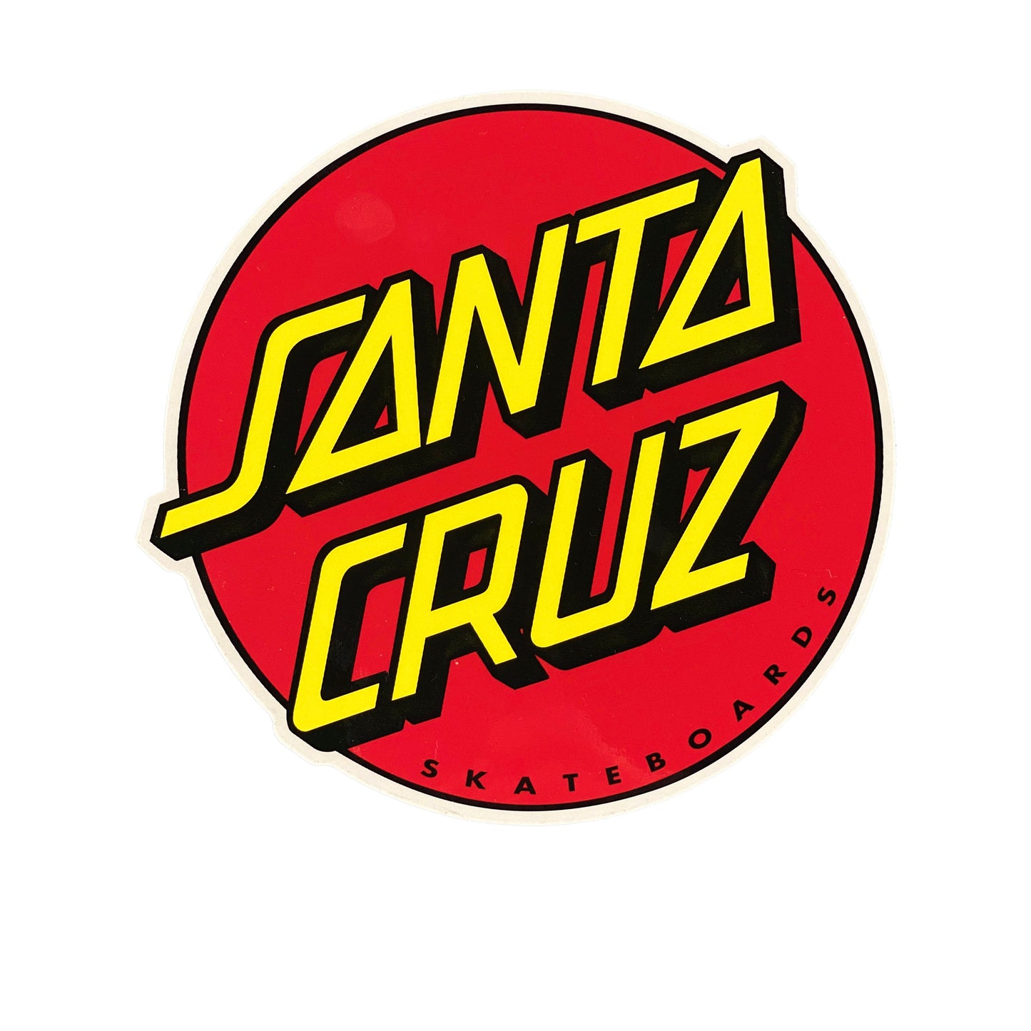 Santa Cruz 6" Classic Dot Logo Sticker - Red - Prime Delux Store