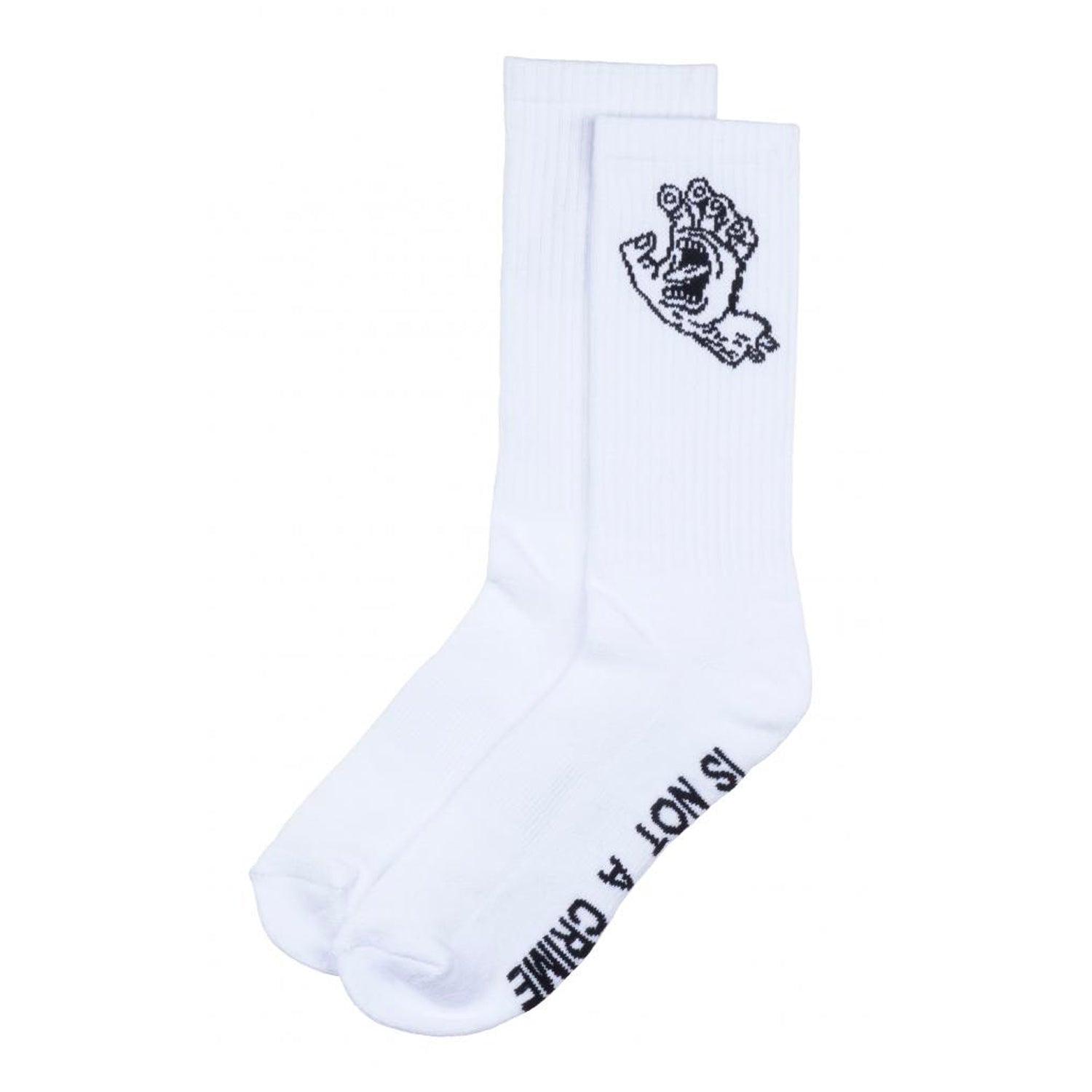 Santa Cruz Crime Hand Sock - White - Prime Delux Store