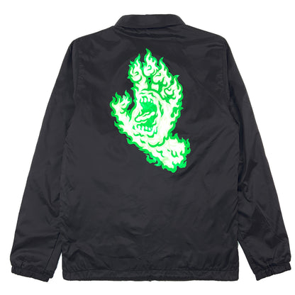 Santa Cruz Flame Hand Coach Jacket - Black - Prime Delux Store