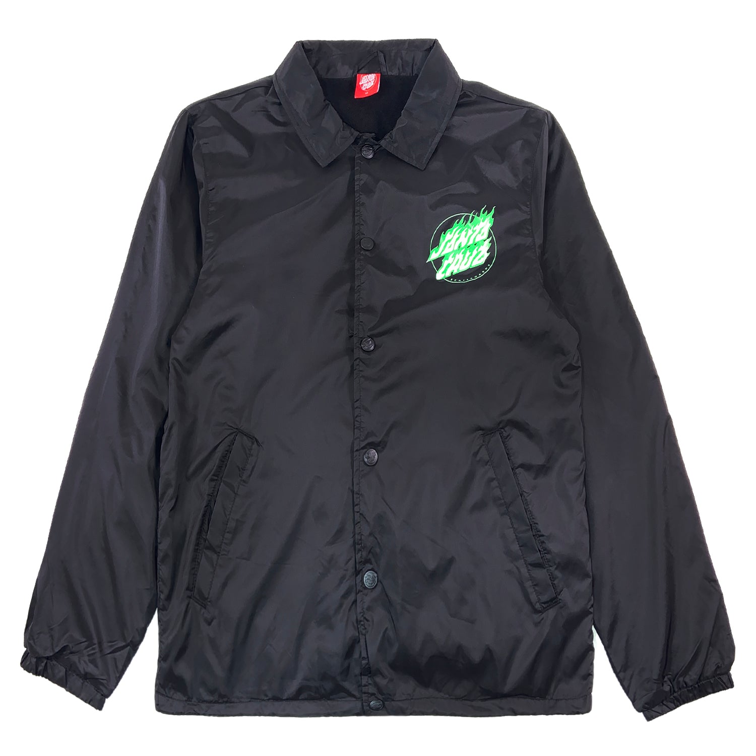 Santa Cruz Flame Hand Coach Jacket - Black - Prime Delux Store