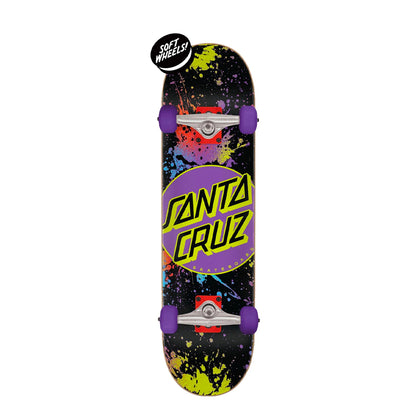 Santa Cruz 7.5" Mini Complete Dot Splatter Complete Skateboard - Multi - Prime Delux Store