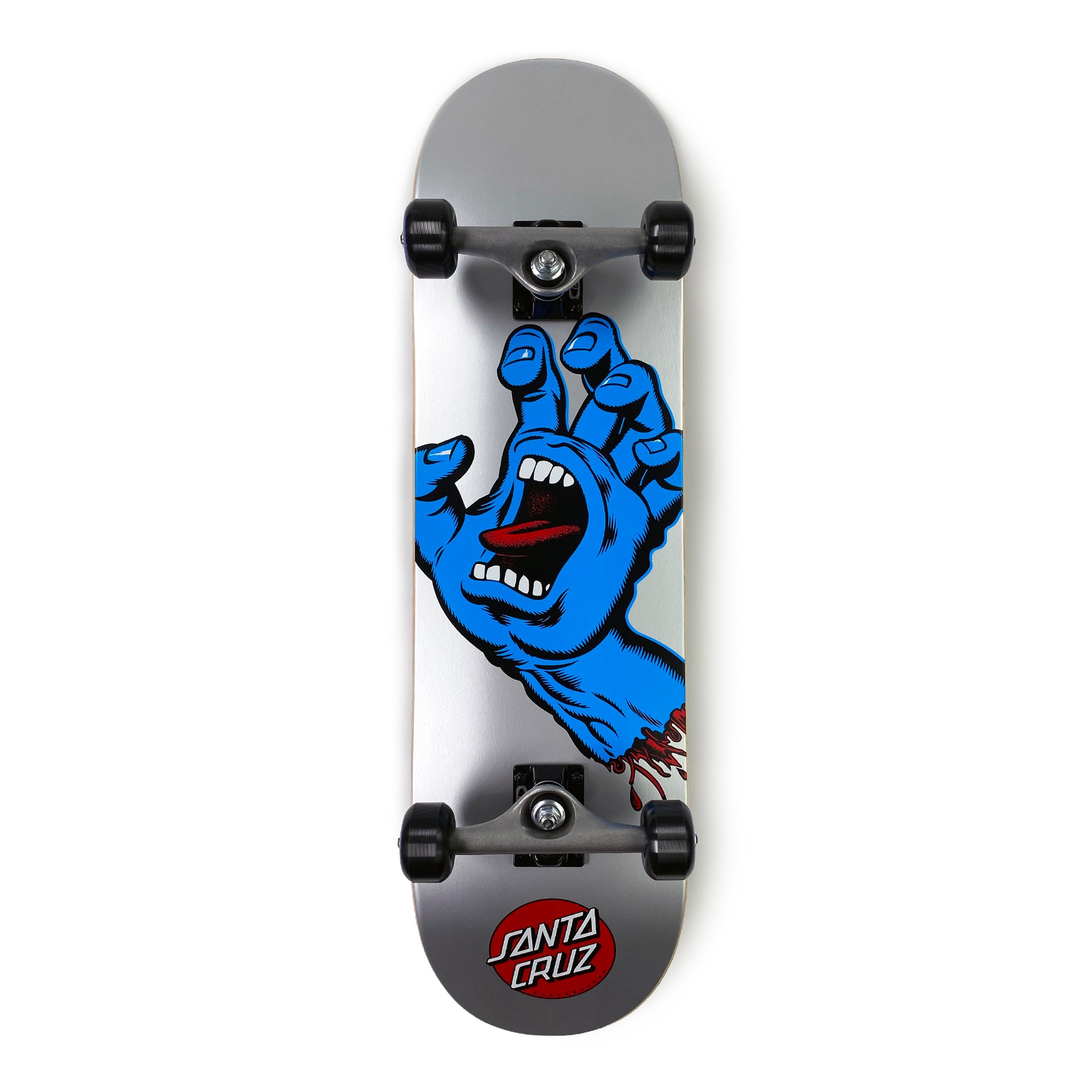 Santa Cruz Screaming Hand Complete Skateboard 8.25" - Silver / Blue - Prime Delux Store