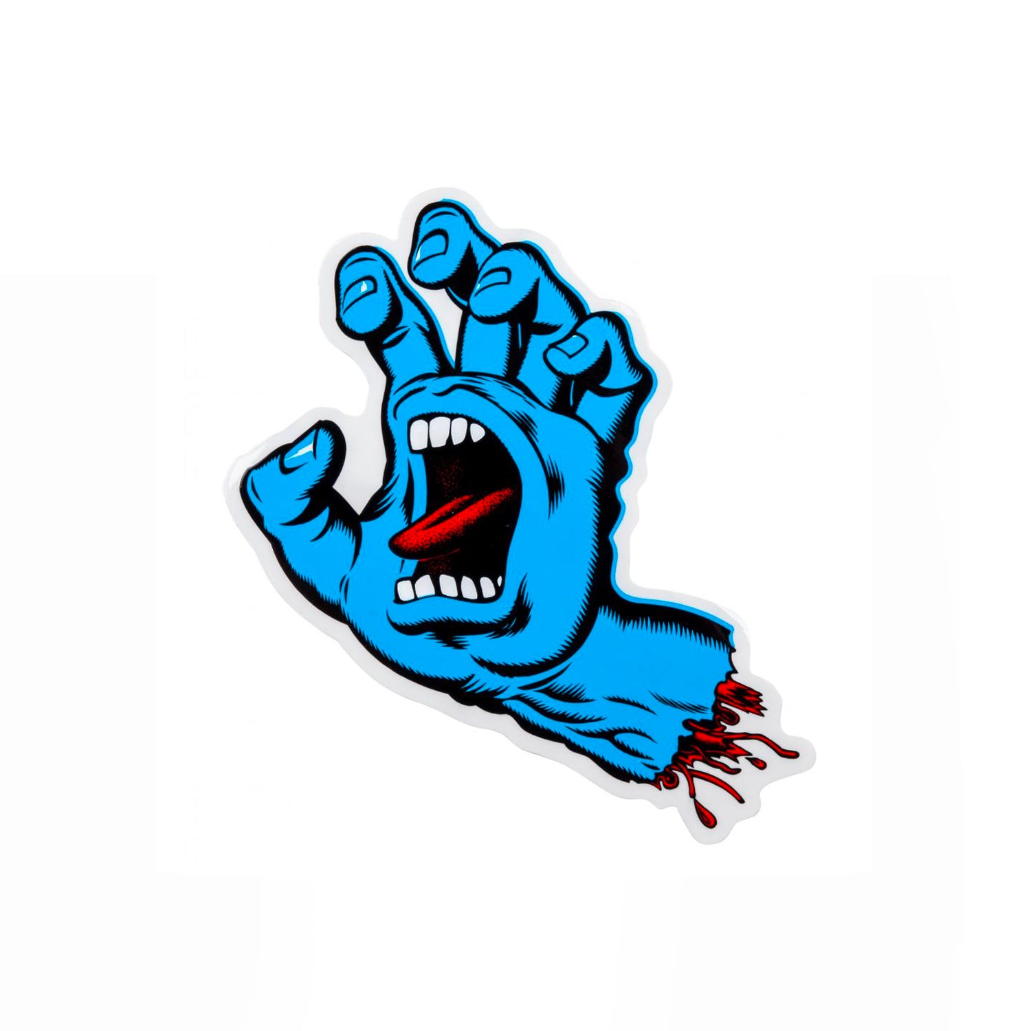 Santa Cruz 6" Screaming Hand Sticker - Blue - Prime Delux Store