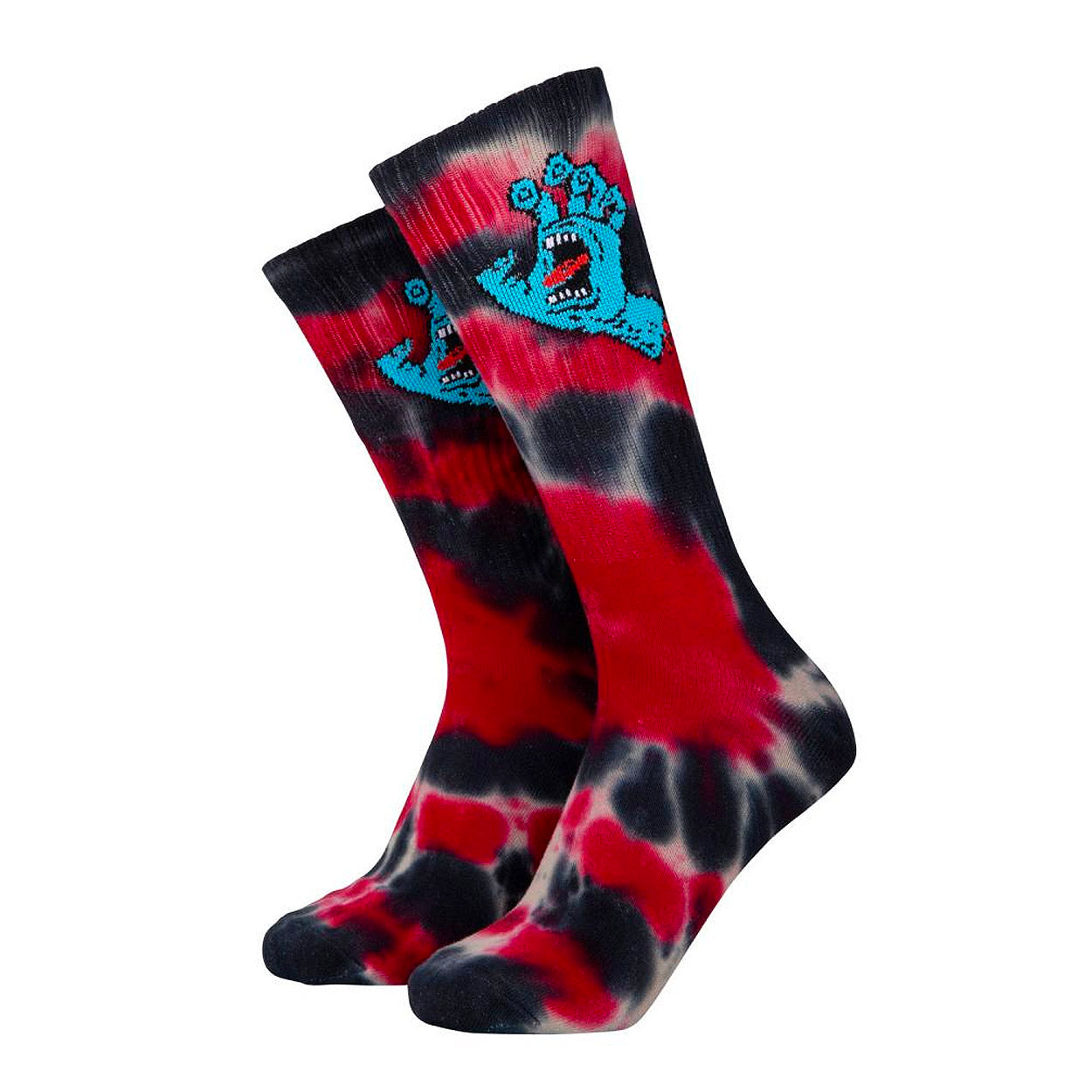 Santa Cruz Screaming Hand Tie Dye Socks - Black / Grey - Prime Delux Store