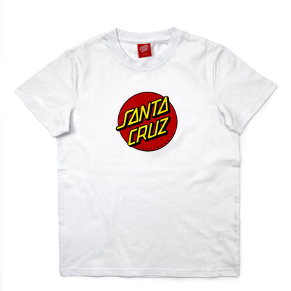 Santa Cruz Youth Classic Dot T-Shirt - White - Prime Delux Store