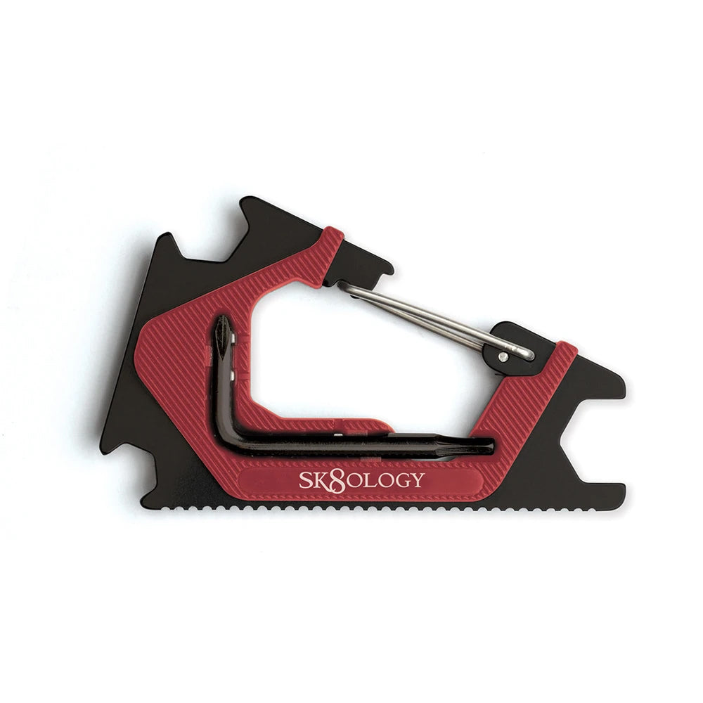 Sk8ology Carabiner Tool 2.0 Red / Black - Prime Delux Store