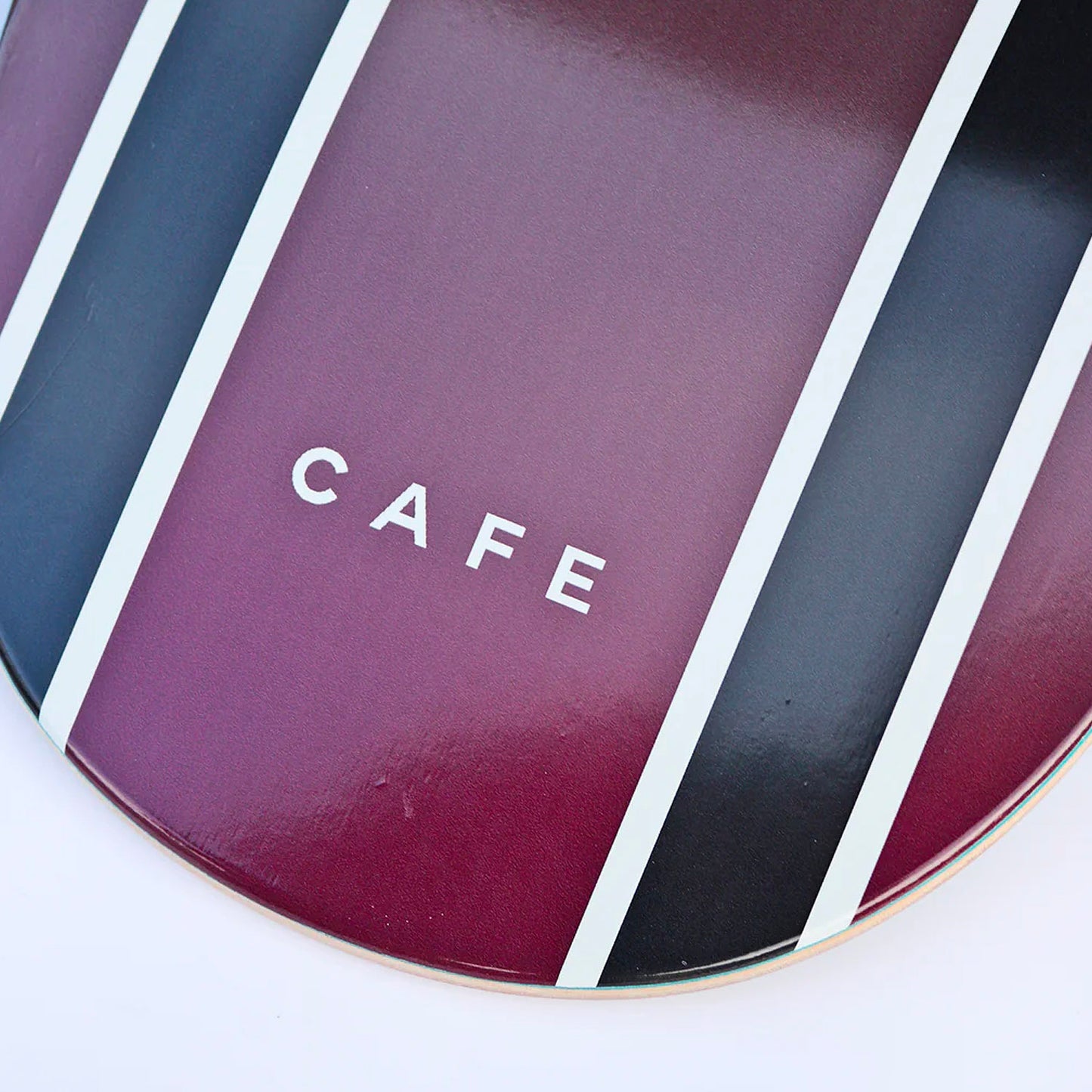 Skateboard Cafe Double Stripe Deck C2 Shape Burgundy Black Fade - 8.25" - Prime Delux Store