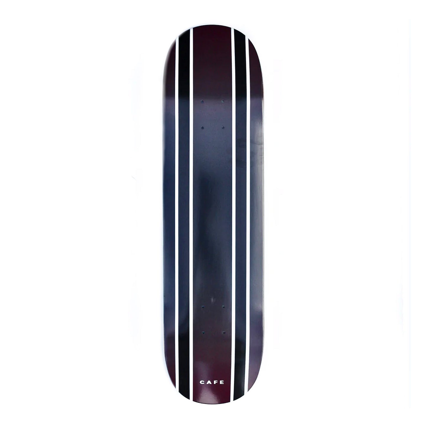 Skateboard Cafe Double Stripe Deck C2 Shape Burgundy Black Fade - 8.25" - Prime Delux Store