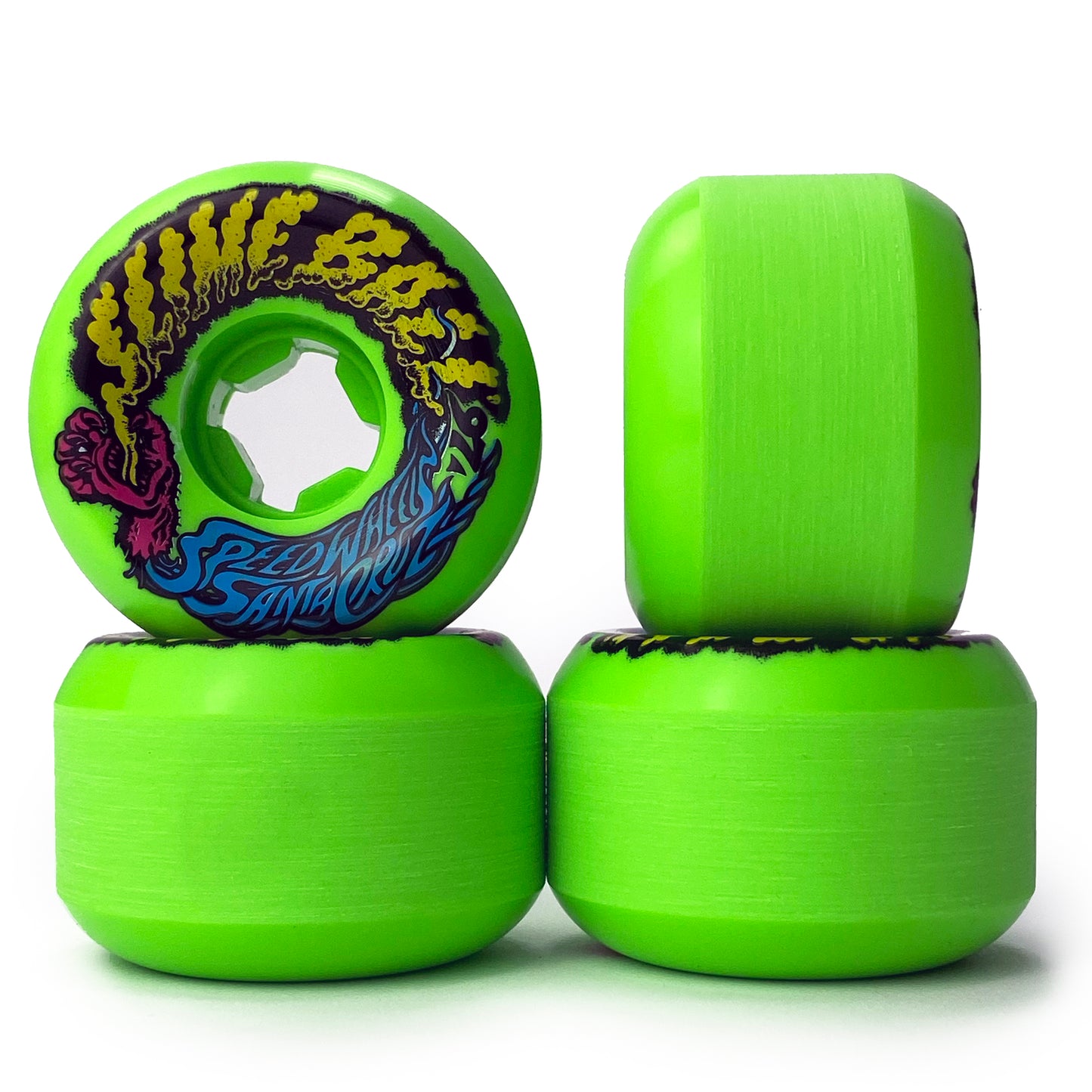 Santa Cruz Slime Balls Vomit Mini Wheels Neon Green - 54mm - Prime Delux Store