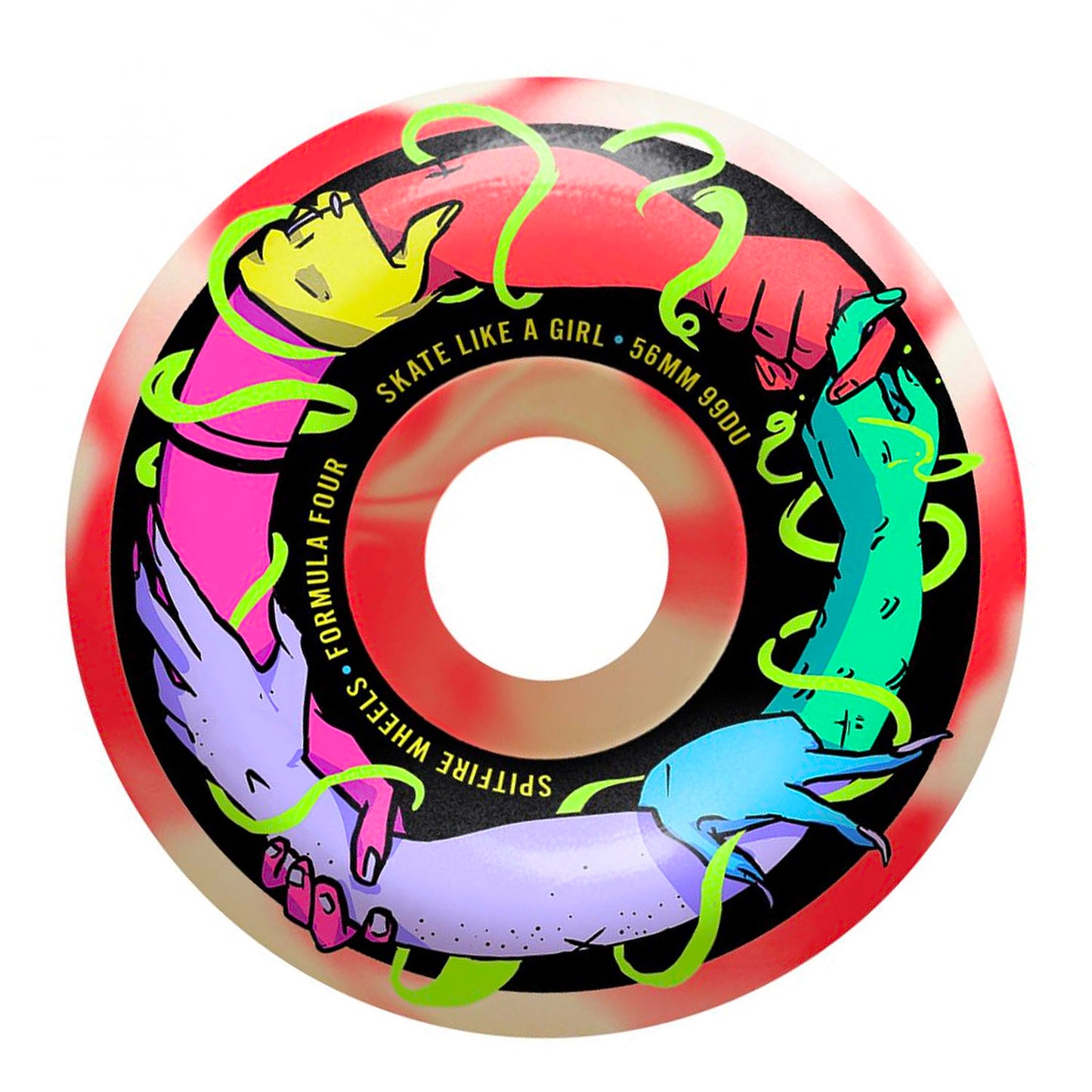 Spitfire - 56mm - 99a Friends Of Sk8 Like a Girl CO - White / Pink - Prime Delux Store