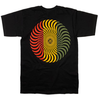 Spitfire Classic Swirl T Shirt - Black / Red / Gold / Olive - Prime Delux Store