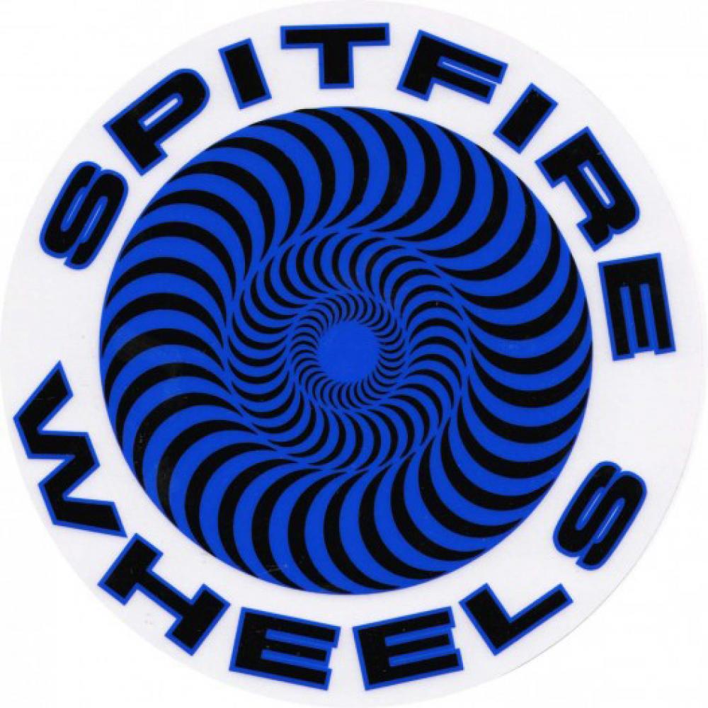 Spitfire Large Swirl Sticker - Blue - Prime Delux Store